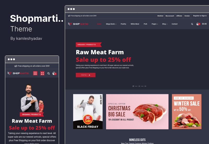 Tema Shopmartio - Tema WordPress de comércio eletrônico multiuso