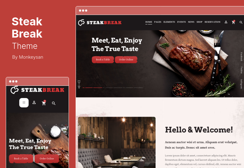 Tema SteakBreak - Tema WordPress de restaurante de carne