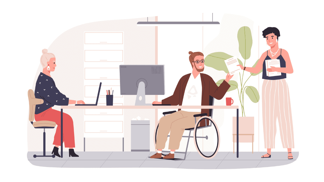 Espace de bureau hybride