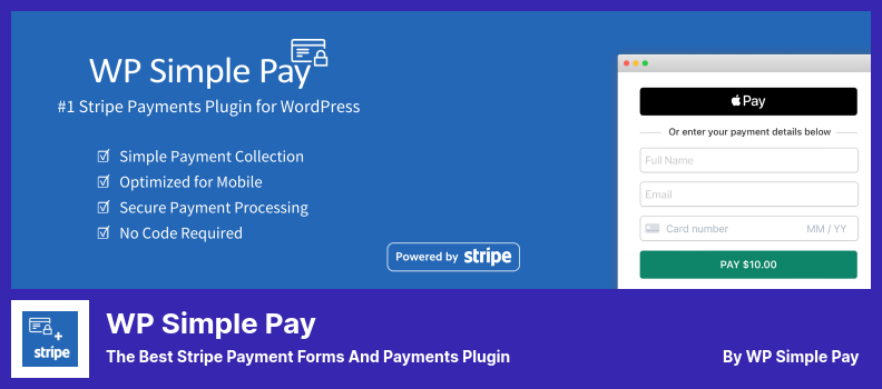 ปลั๊กอิน WP Simple Pay - รูปแบบการชำระเงินและปลั๊กอินการชำระเงินที่ดีที่สุด