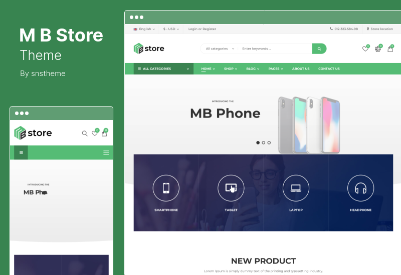 Tema MBStore - Tema WooCommerce digital
