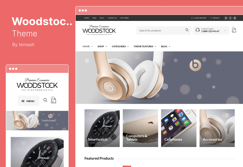 Tema Woodstock - Tema WooCommerce para tienda de electrónica