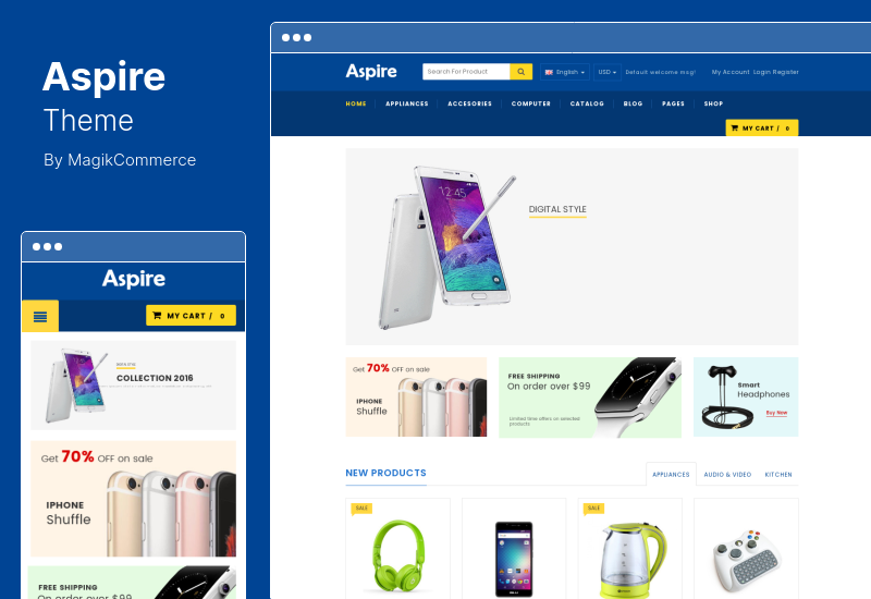 Aspire Theme - Tema de WooCommerce receptivo multipropósito