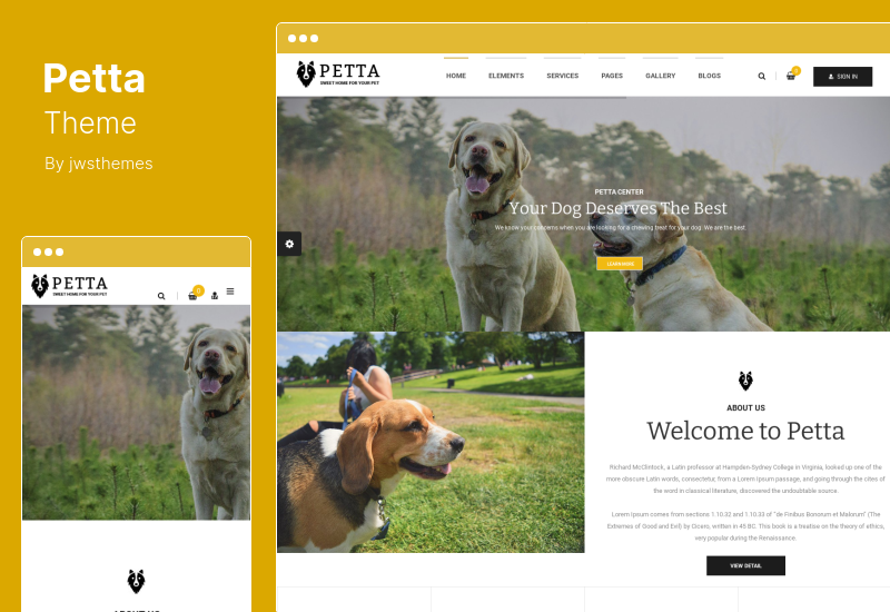 Tema Petta - Tema premium de WordPress para el cuidado de mascotas