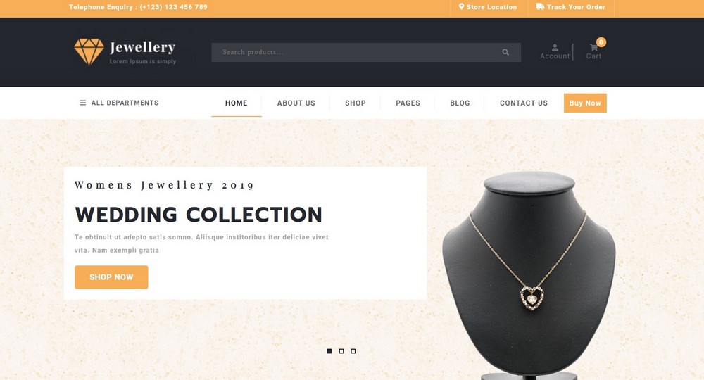 tema de wordpress de joyería