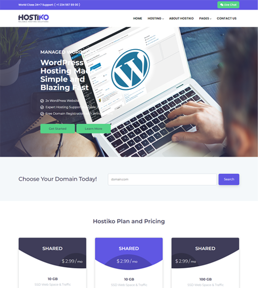 Alojamiento web Hostiko