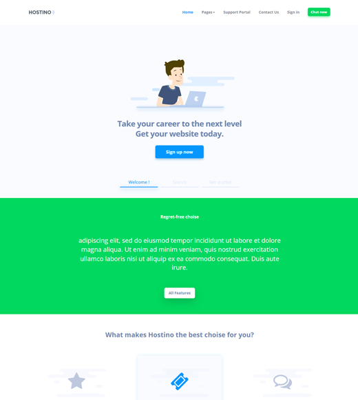 Hostino El mejor tema de WordPress para alojamiento web