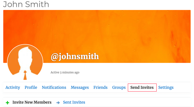 用户可以从他们的个人资料页面邀请他们的朋友 Users Can Invite Their Friends From Their Profile Page