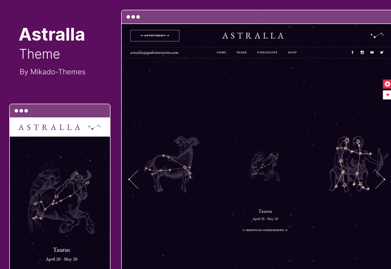 Motyw Astralla - Horoskop i Astrologia Motyw WordPress