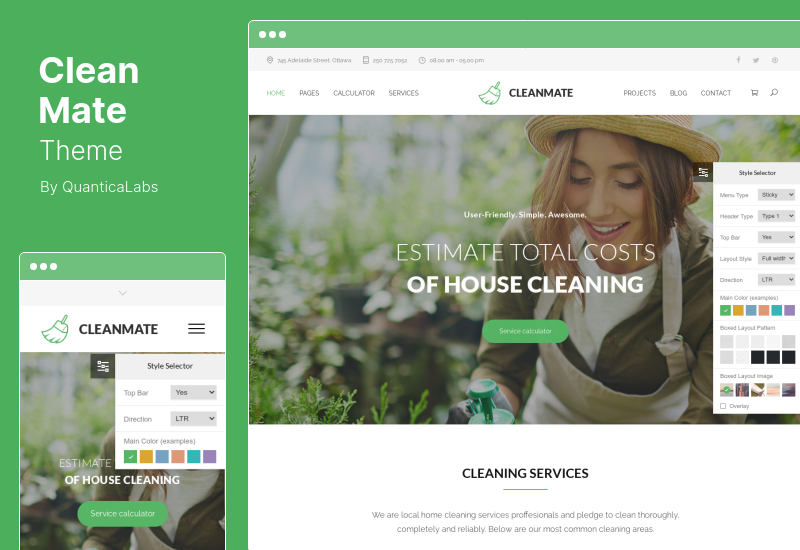 CleanMate テーマ - WordPress テーマのクリーニング