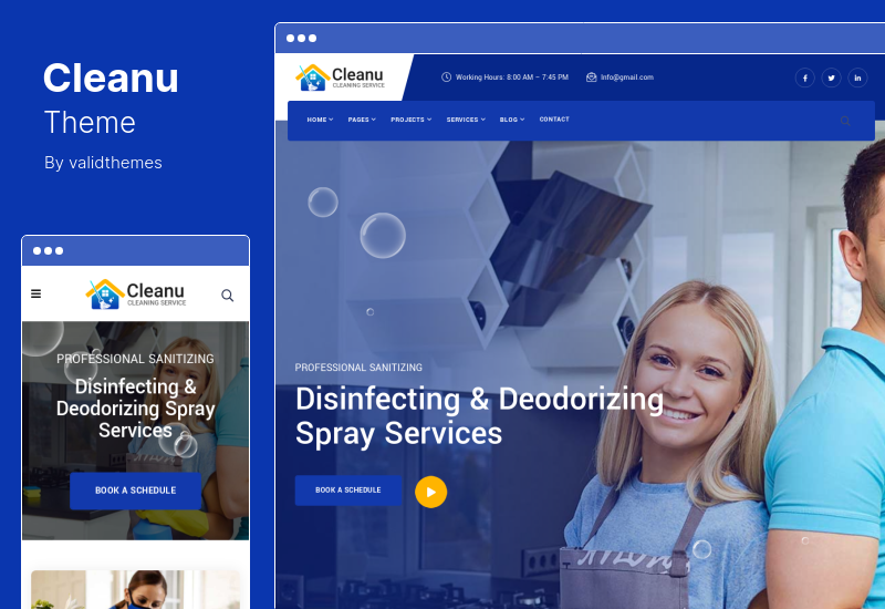 Cleanu テーマ - 清掃サービス WordPress テーマ
