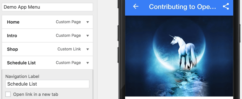 导入的 WordPress 页面的示例。