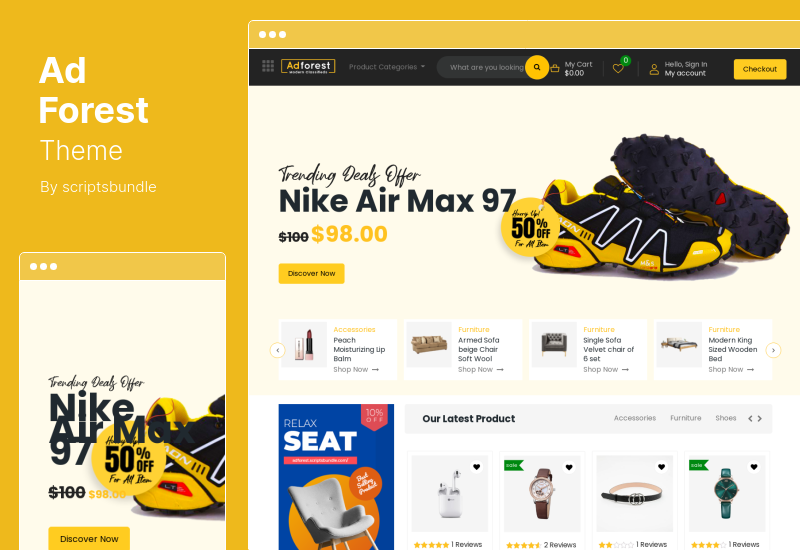 موضوع AdForest - موضوع الإعلانات المبوبة وورد