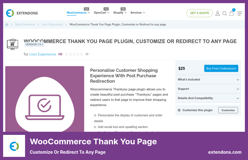 Плагин страницы благодарности WooCommerce — настройка или перенаправление на любую страницу
