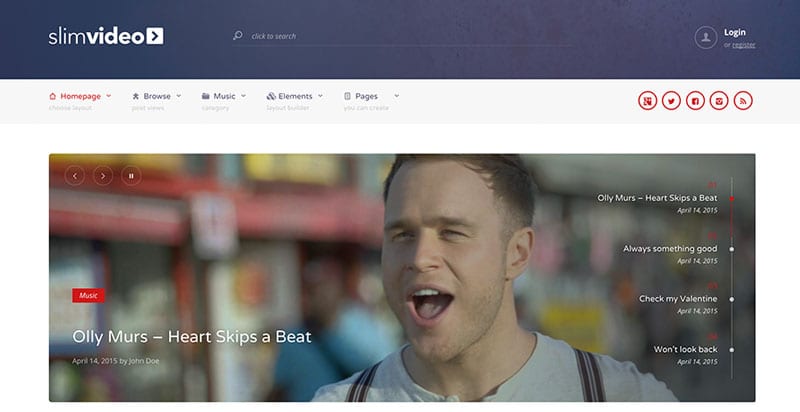 SlimVideo WordPress BuddyPress-Theme