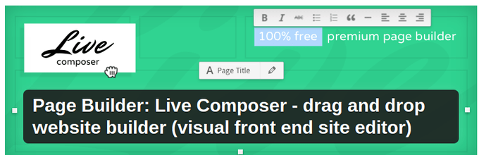 Page Builder Live Composer — конструктор веб-сайтов с функцией перетаскивания для WordPress