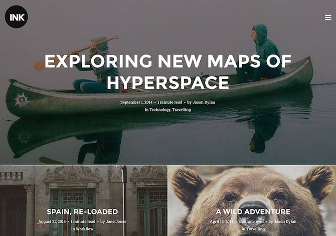 インク、ブログのテーマ、Blggers、WordPress のテーマ