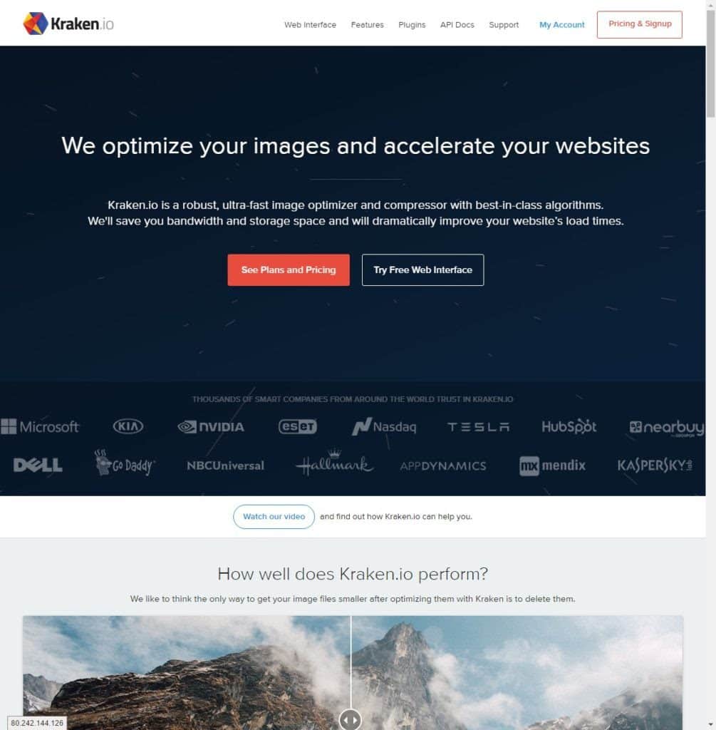 Kraken.io - WordPress 用の画像オプティマイザーおよびコンプレッサー