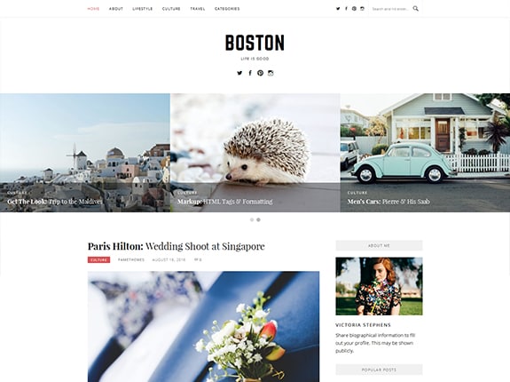 Tema WordPress Boston Pro