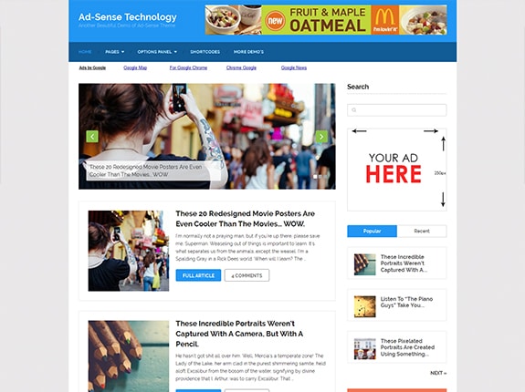 Ad-Sense - Tema WordPress ottimizzato per la SEO