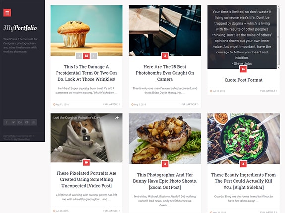 MyPortfolio Tema WordPress