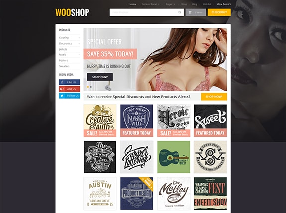 Tema WordPress WooShop