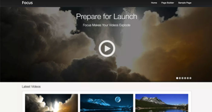 Focus Free WordPress Video Theme