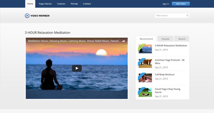 Video Member WordPress Theme