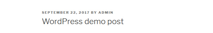 Post Meta Data