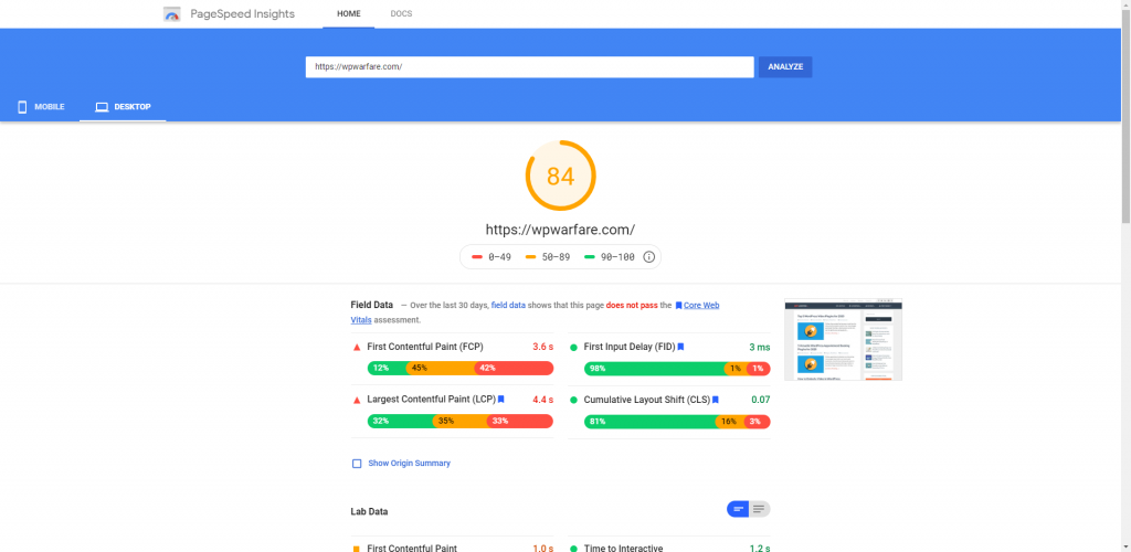 PageSpeed ​​Insights