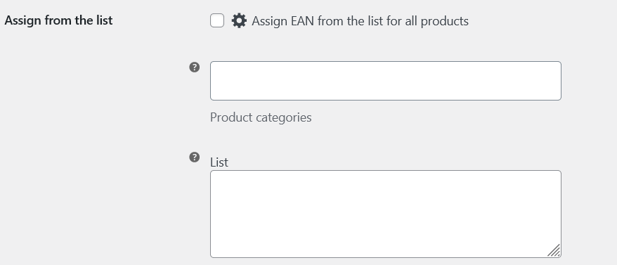EAN 值