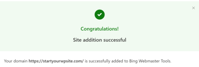 ดูข้อความแสดงความสำเร็จในการตรวจสอบ View success message on verification