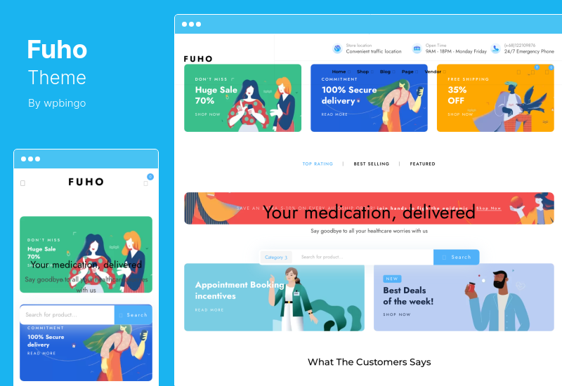 Fuho Theme - ร้านขายยา WooCommerce Theme