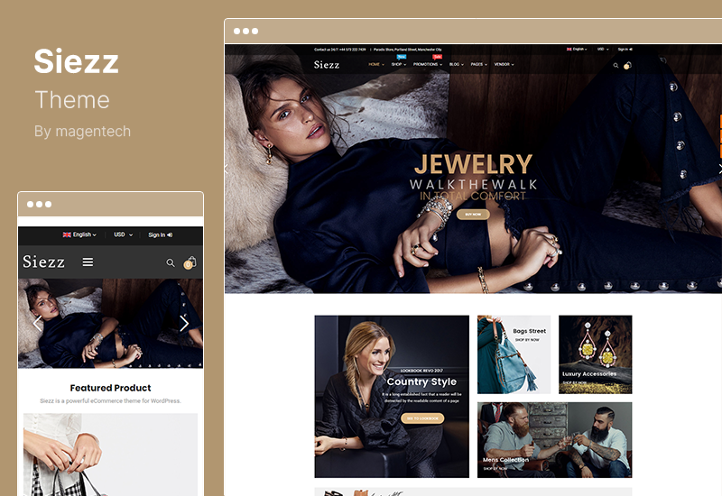 Siezz 主题 - 多供应商市场 WooCommerce 主题