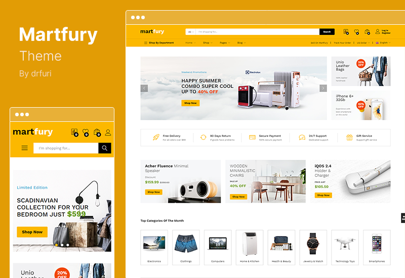 Martfury 主题 - WooCommerce 市场 WordPress 主题