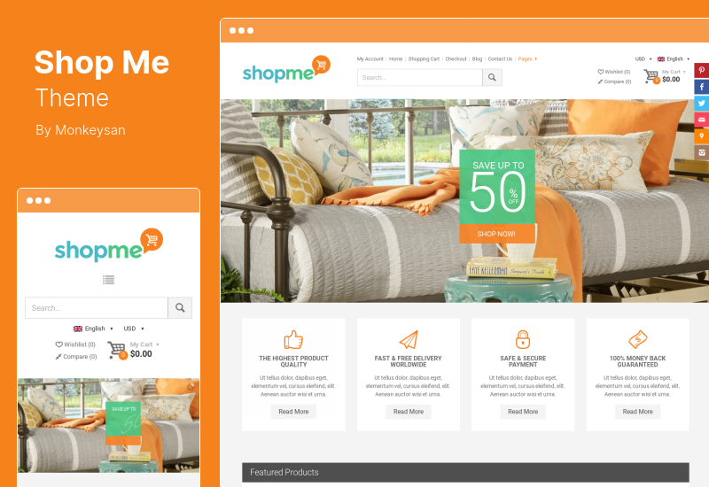 ShopMe 主题 - 多供应商 WooCommerce 和 WordPress 主题