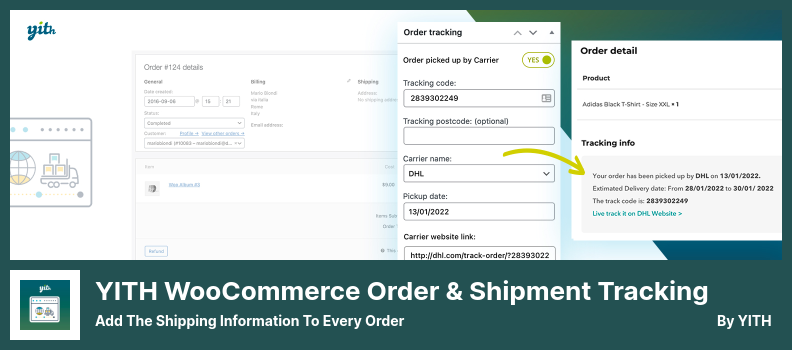 YITH WooCommerce Plugin per il monitoraggio dell'ordine e della spedizione: aggiungi le informazioni sulla spedizione a ogni ordine