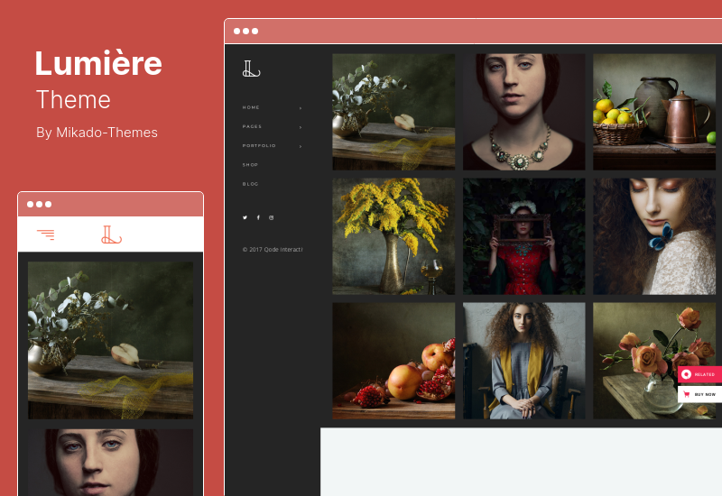 Lumiere Theme - 写真ポートフォリオ WordPress テーマ