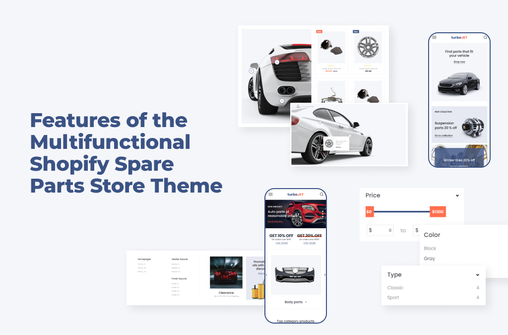 多機能の Shopify スペアパーツ ストア テーマの機能