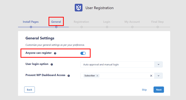 Chiunque può registrare l'opzione