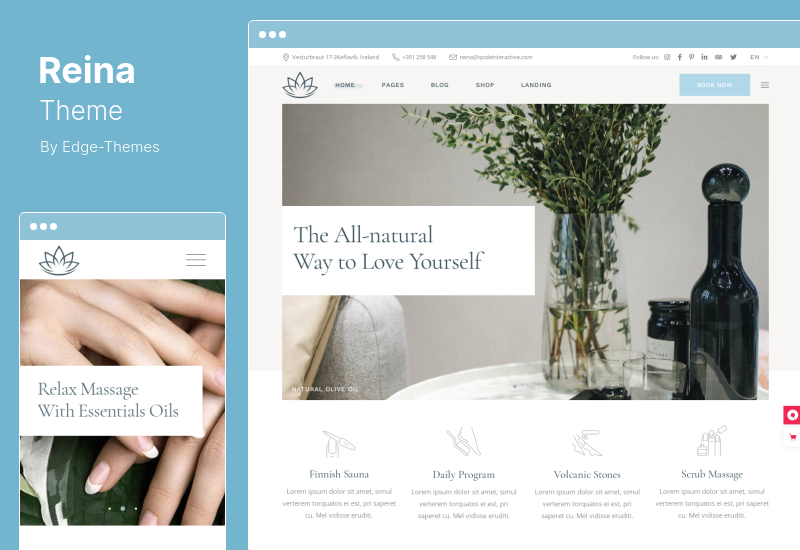Tema Reina - Tema WordPress Spa dan Kesehatan