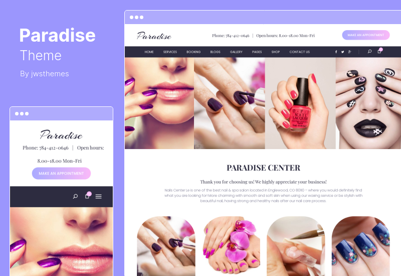 Paradise Theme - Tema WordPress Spa & Kecantikan Serbaguna
