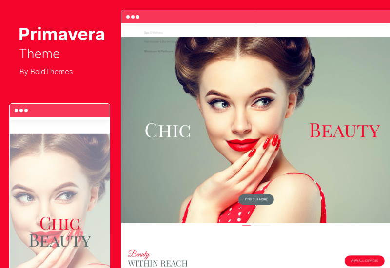 Primavera Theme - Salon Kuku & Kecantikan, Penata Rambut Tema WordPress