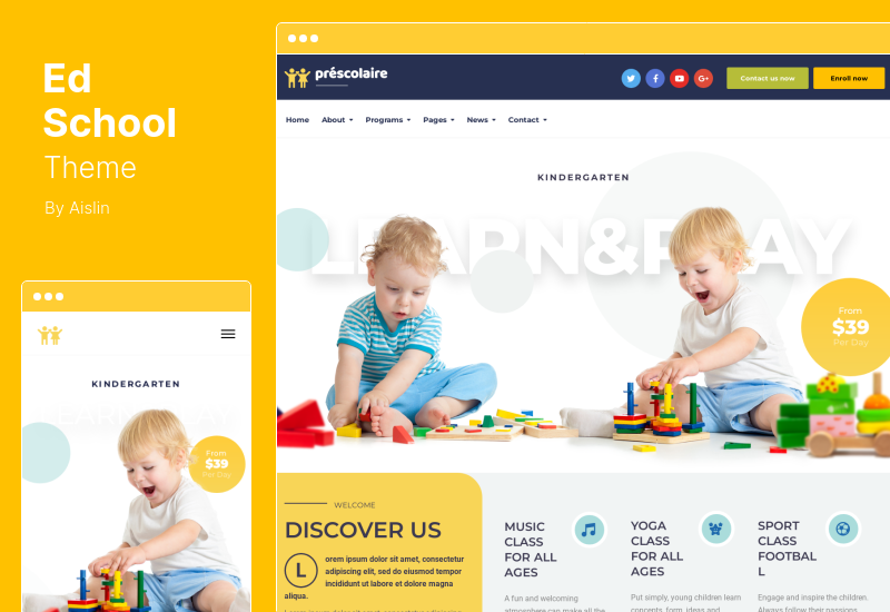Ed School Theme - Education WordPress Theme