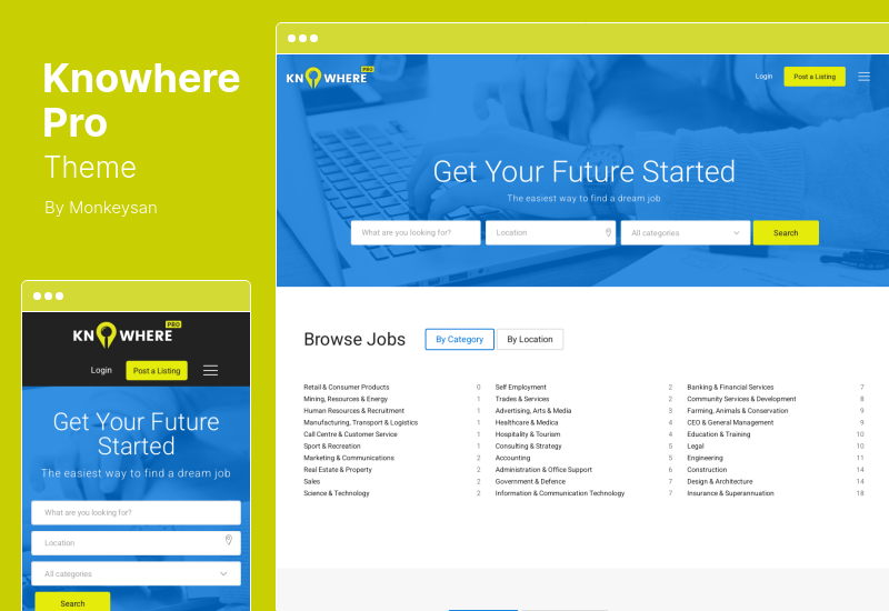 Knowhere Pro Teması - Çok Amaçlı Sınıflandırılmış Dizin WordPress Teması