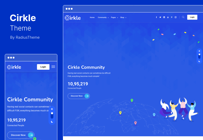 Cirkle Teması - Sosyal Ağ WordPress Teması