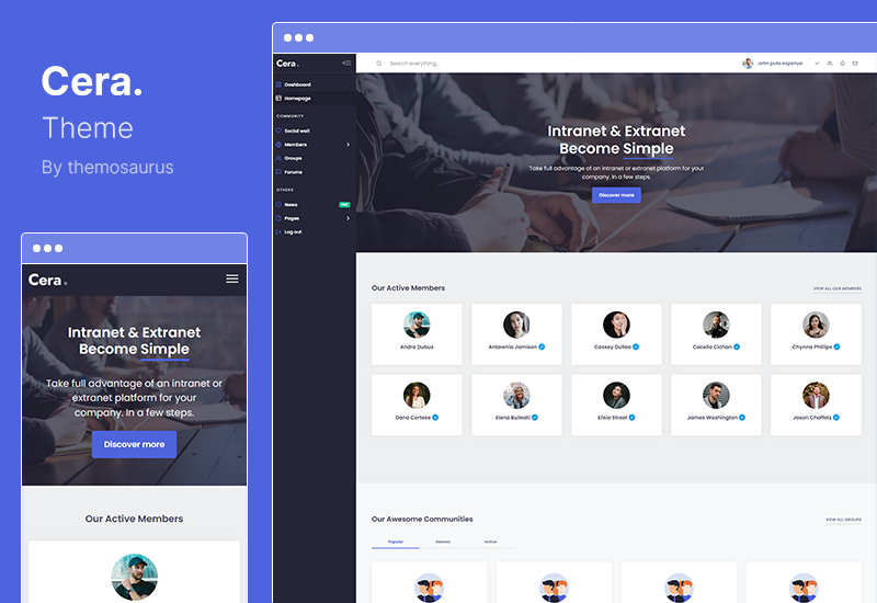 Cera Teması - Intranet Topluluğu WordPress Teması