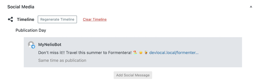 Message programmé à publier sur Telegram