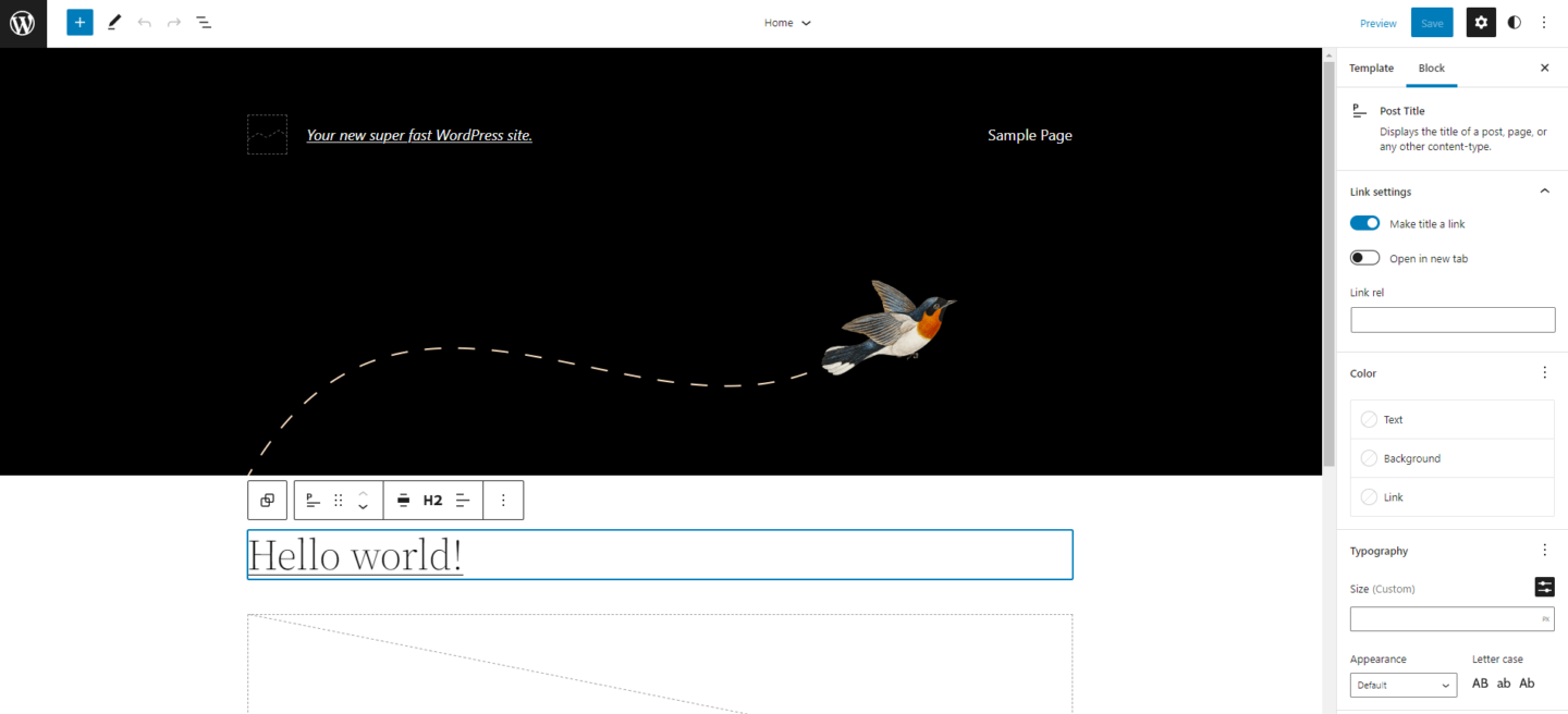 wordpress แก้ไขเว็บไซต์แบบเต็ม