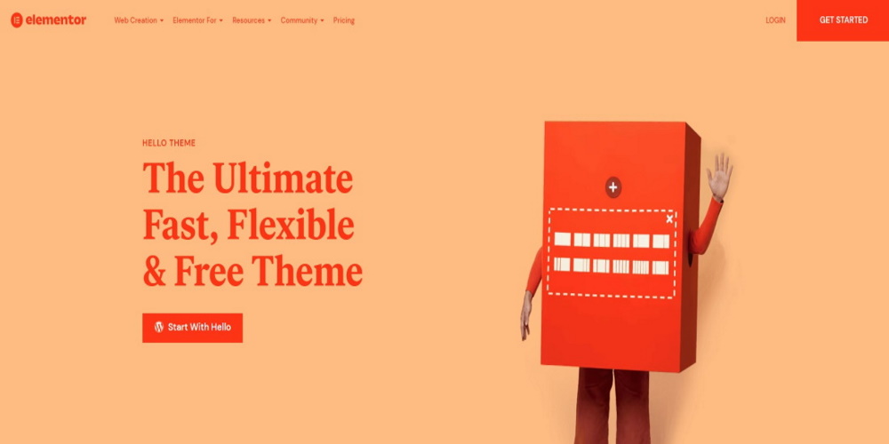 Merhaba elementor WordPress teması resmi web sitesi